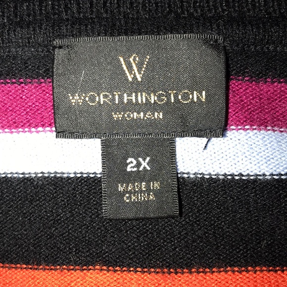 Striped V-Neck Sweater - Picture 3 of 4